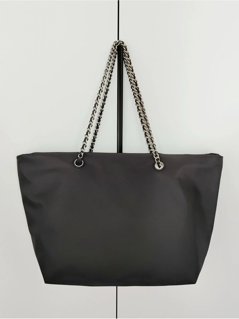 Tory Burch Black Logo Chain-Strap Tote